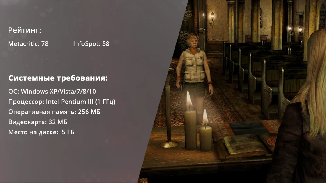 Изображение и рейтинг игры: Silent Hill 3 (2003)